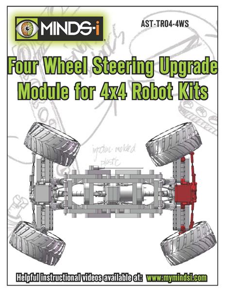 Four Wheel Steering Upgrade Module for 4x4 Robot Kits